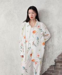 "FLOWER" Kana Akiyama 長袖シャツ Flower 花柄シャツ
