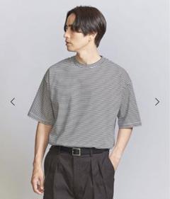 【BEAUTY&YOUTH】ボーダー クルーネックTシャツ L DK.BROWN