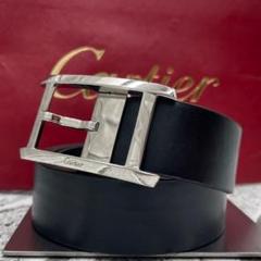 【美品】Cartier カルティエ アルディロン ベルト シルバー ブラック. カルティエ ベルト アルディロン ロゴループ Cエンブレム 黒