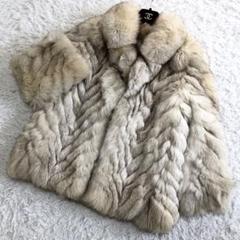 美品✨ SAGA FOX 銀タグ ブルーフォックス ファーコート リアル