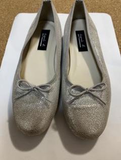 美品！agnes b. アニエスベーフラットシューズ23 シルバーバレエシューズ 美品！agnes b. アニエスベーフラットシューズ23 シルバーバレエ