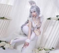 アズールレーン ル・マラン バニーガール コスプレ 衣装 歪萌舎 フルセット ル・マラン ホワイトバニーガール （歪萌舍 アズールレーン