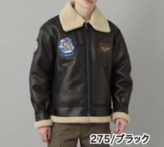 ALPHA B-3 パッチドフェイクムートンフライトジャケット　ブラック　Sのサムネイル