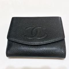 CHANEL ブラック 二つ折り財布