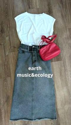 アース　earth music&ecology フリンジ　デニムスカートロングMのサムネイル