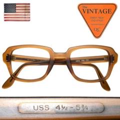 良品60's~70's USAヴィンテージ眼鏡 48-22 肉厚フレーム USSのサムネイル