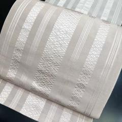 7-116 夏帯 夏物 名古屋帯 八寸 美品 着物 松葉仕立て 博多織