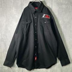 希少 Dickies red devil 刺繍 シャツ 黒 長袖