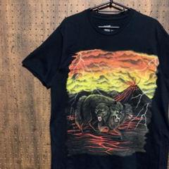 VANS バンズ　大判プリントTシャツ　ケルベロス　黒　mbt029