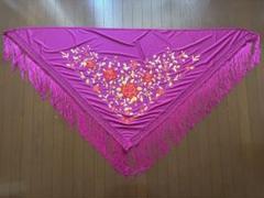 【美品 フラメンコ衣装】ピンク シージョ ピキージョ 孔雀 フレコ ベリーダンス 美品 フラメンコ衣装】サーモンピンク 編み込みピキージョ