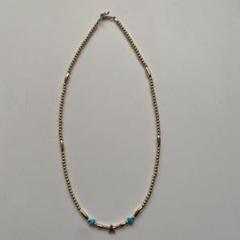 ビンゴブラザーズ】14KGF×Blueスターネックレス43.5㌢