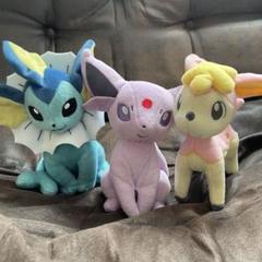 ポケモン ぬいぐるみセット シャワーズ エーフィ シキジカ タカラトミーのサムネイル