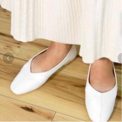 【新品未使用】バブーシュ/フラットシューズ minia 白 s