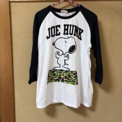 スヌーピー Tシャツ 七分袖 迷彩 白 黒 Lサイズ