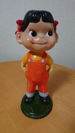 【良品】ペコちゃん 首振り人形 ソフビ ブリキ台 昭和レトロ m31493473666_1.jpg?1714458238