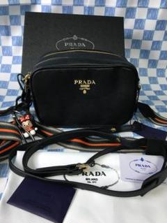 ヴィンテージ★PRADA★ナイロン カメラバッグ ブラック ◇PRADA プラダ ナイロンxレザー ショルダー バッグ カメラ