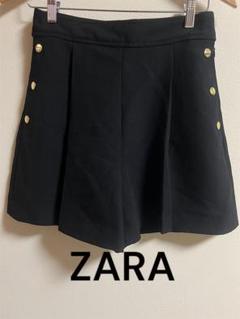 新品☆ZARA ザラ ハイウエストスコート キュロットパンツ M, Black. 新品☆ZARA ザラ ハイウエストスコート キュロットパンツ M