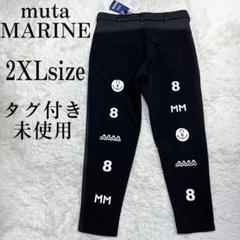 新品未使用 muta MARINE ボンディングパンツ muta MARINE ムータマリン ボンディングパンツ L ネイビー 刺繍