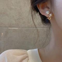 韓国 ゴールド レディース フォーマル 【残り僅か】ピアス 結婚式 パール