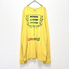 ディーゼル プリント ロンＴ XXL メンズ イエロー 綿100% 派手系
