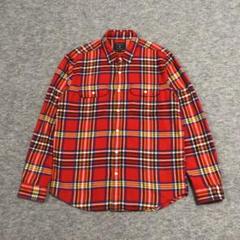 AMERICAN EAGLE 長袖ネルシャツ レッド コットン L 070403