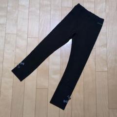 新品、未使用　KP trois lapins 黒レギンス リボン付き 140