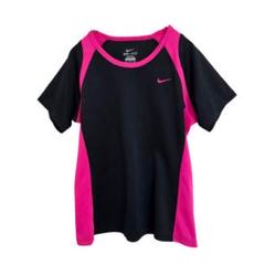 ナイキ NIKE ドライフィット 半袖Tシャツ M ブラック×ピンク スポーツ