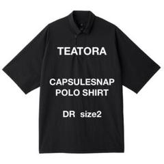 TEATORA CAPSULESNAP ポロシャツ 黒size2 comoli TEATORA CAPSULESNAP ポロシャツ 黒size2 comoli