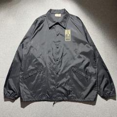 80s90s USA製 ヴィンテージ ブラック ゴールドプリント ナイロン jk