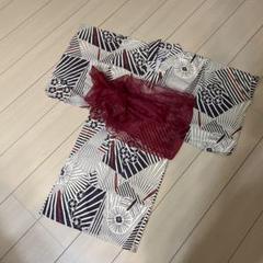 レトロ　浴衣　サイズ100 浴衣　兵児帯　セット