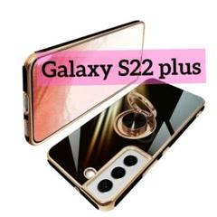 Galaxy S22 plus ケース リング カバー リング付き(ブラック)