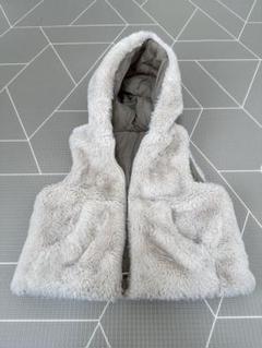 新品　2023aw ZARA woman デニム　ボア　ダブルフェイス　ベスト 新品未使用 ZARA クロップド丈 デニム ベスト M 今季完売品