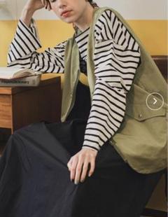 [forksy.]Vネックミリタリーベストのサムネイル