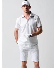 美品1piu1uguale3GOLFポロシャツ＆ショーツセットアップ/グレー系5 美品1piu1uguale3GOLFポロシャツ＆ショーツセットアップ/グレー系5
