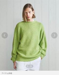 H BEAUTY&YOUTH TAM COLOR CREW NECK ニット 緑