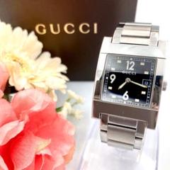 希少 GUCCI グッチ 7700M 腕時計 スクエア デイト 箱付き 稼働品