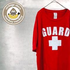 mz68925 US古着　オーバーサイズ　プリントTシャツ　カットソー　半袖　赤