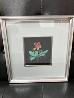 輪島塗】作：友田裕次 『薔薇とかすみ草』沈金 美術品 伝統工芸