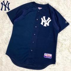 ヴィンテージ　MLB　ヤンキース　ベースボールシャツ　ゲームシャツ　USA製　M