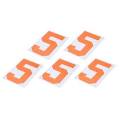 uxcell アイロンで貼る数字5 オレンジ シングル数字5枚入り
