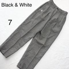 ブラック＆ホワイト 千鳥柄パンツ スポーツウェア
