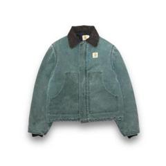1999年4月生産　USA製　カーハートJ22 HTG 　トラディショナルJKT Carhartt Vintage J22 HTG Arctic Crop Jacket Green Quilt