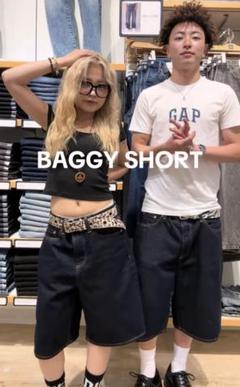 GAP バギーデニムショートパンツ リジット ジョーツ GAP バギーデニムショートパンツ 10.5インチ リジット ジョーツ