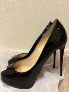 Christian Louboutin ハイヒール オープントゥ　37ハーフ お値下げ】ルブタンサイドオープンパンプス