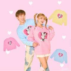 Seiney Blonde ハートミッキーマウス&ミニーマウス/スウェット