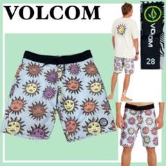✨美品✨VOLCOM サンフェイス柄 ボード ショーツ 水着 総柄 28 M