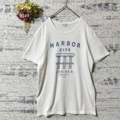 グローバルワーク　フロントロゴクルーネックTシャツ ホワイト　Lサイズ　半袖