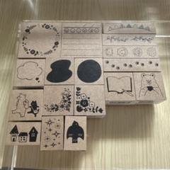 スタンプセット 木製 ゴム製 さまざまなデザイン
