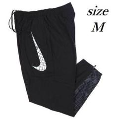 新品 ナイキ ランニング パンツ 8分丈 ビッグスウッシュ リフレクター M
