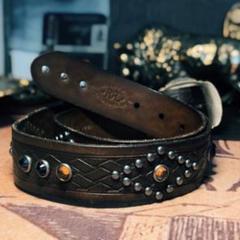 RRL ヴィンテージエンボスレザーベルト32